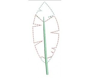 Stickdatei - Feder Fransenappli